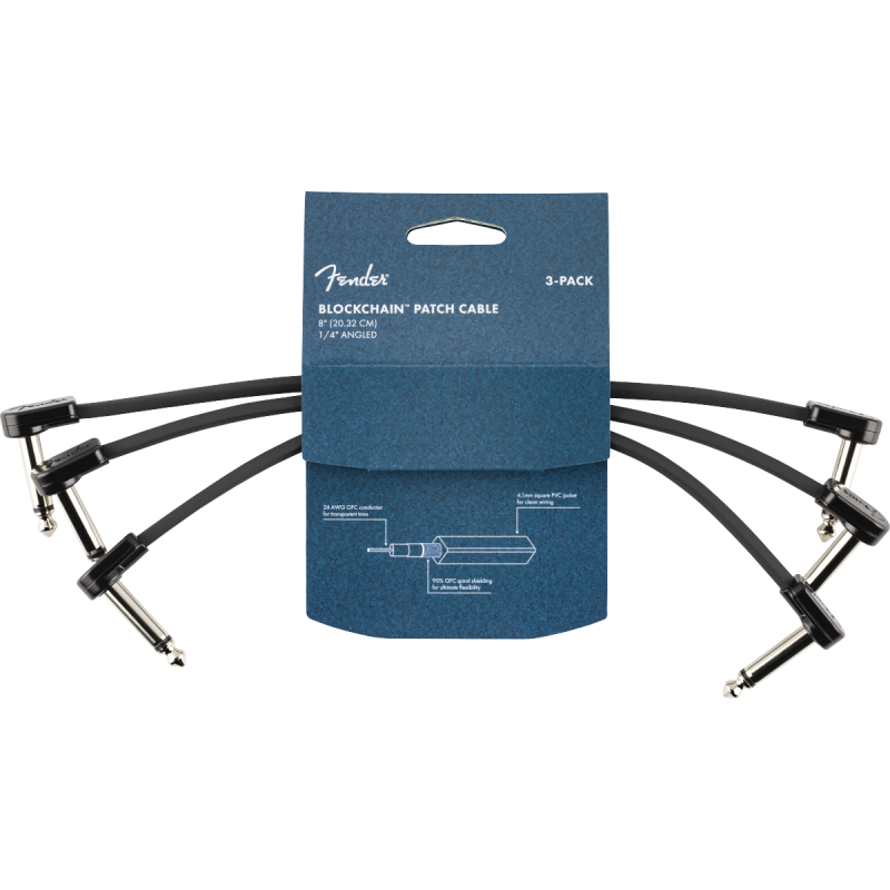 FENDER PATCH BLOCKCHAIN 20cm 3 PACK KABEL