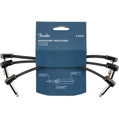 FENDER PATCH BLOCKCHAIN 15cm 3 PACK KABEL