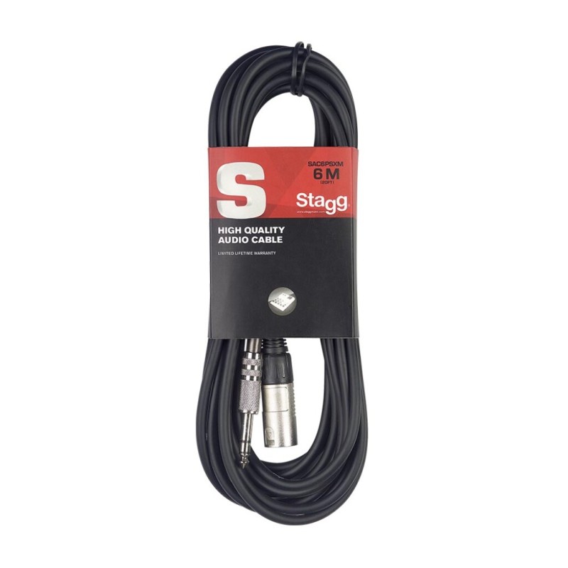 STAGG PATCH SAC6PSXM DL jack st.-XLR M 6m KABEL