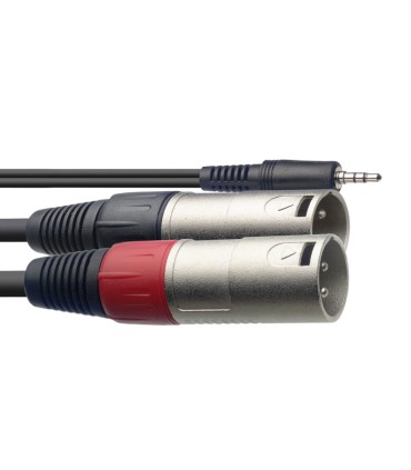STAGG PATCH SYC3/MPS2XM mini jack - 2 xlrM KABEL