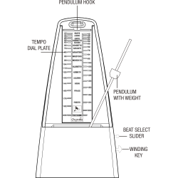 CHERUB WSM-305 BK mehanički METRONOM
