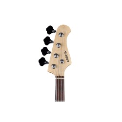ARROW LOUISIANA 4 NIGHT BLACK ROSEWOOD/WHITE BAS GITARA