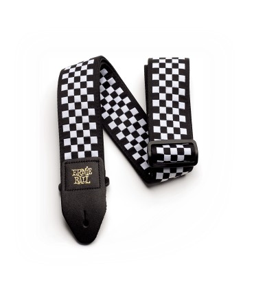 ERNIE BALL 4149 BLACK AND WHITE CHECKERED REMEN