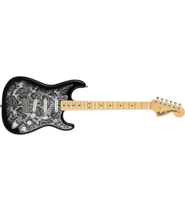 FENDER LTD STRATOCASTER MN BLACK PAISLEY JP-25 JAPAN GITARA ELEKTRIČNA