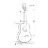 ALHAMBRA 1C BLACK SATIN + NAVLAKA GITARA KLASIČNA
