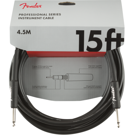 FENDER INSTRUMENT PRO 15' BLK 4,5m KABEL