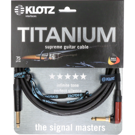 KLOTZ INSTRUMENTALNI TITANIUM TIR-0300PSP 3m kutni KABEL