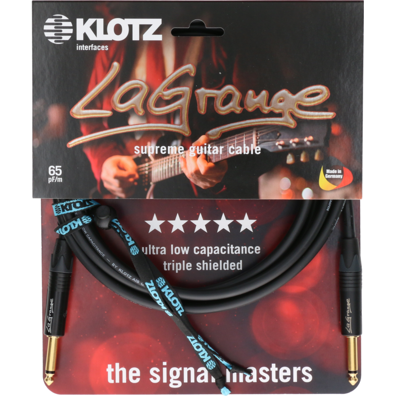 KLOTZ INSTRUMENTALNI LA-GPP0600 LaGrange black 6m ravni KABEL