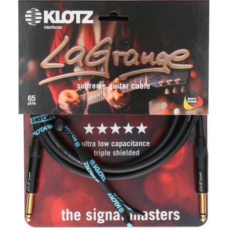 KLOTZ INSTRUMENTALNI LA-GPP0600 LaGrange black 6m ravni KABEL