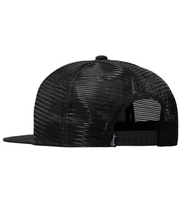 GIBSON SLASH SKULLY TRUCKER HAT ALL BLACK KAPA