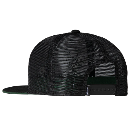 GIBSON SLASH SKULLY TRUCKER HAT BLACK/GREEN KAPA