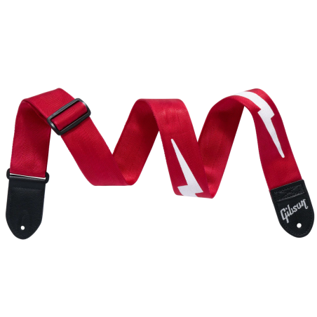 GIBSON THE LIGHTNING SEATBELT RED ASBOLT-RED REMEN